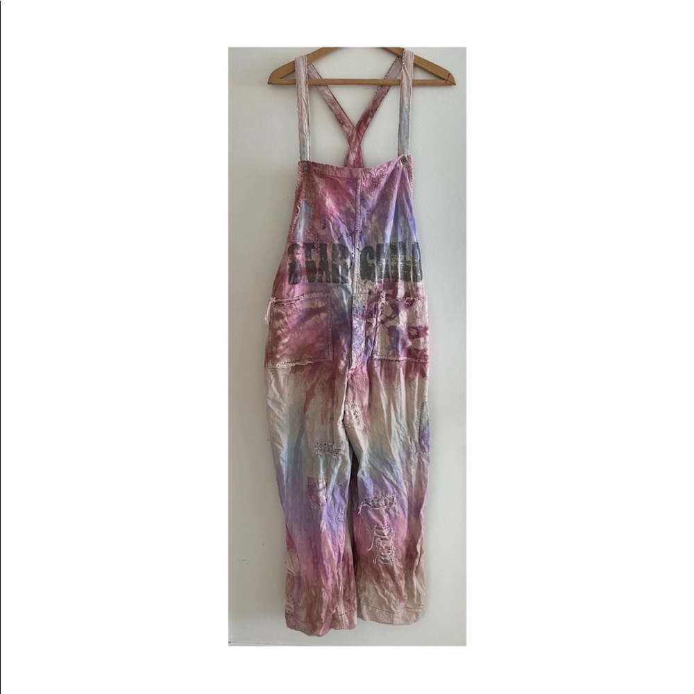 NWOT Magnolia Pearl Tie Dye Denim Overalls